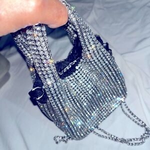 Bling  Silver Crystal Mini Bag